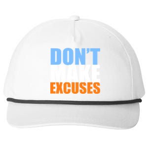 Don't Make Excuses Snapback Five-Panel Rope Hat