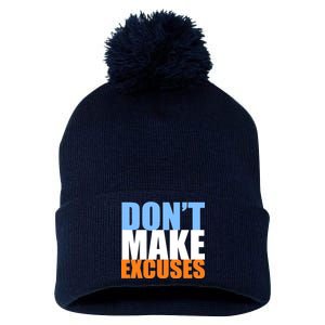 Don't Make Excuses Pom Pom 12in Knit Beanie