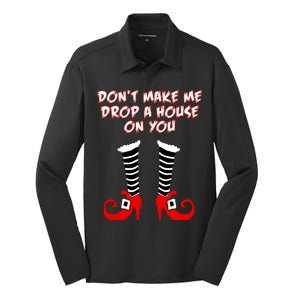 Don't Make Me Drop A House On You Silk Touch Performance Long Sleeve Polo