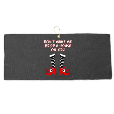 Don't Make Me Drop A House On You Large Microfiber Waffle Golf Towel