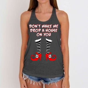 Don't Make Me Drop A House On You Women's Knotted Racerback Tank