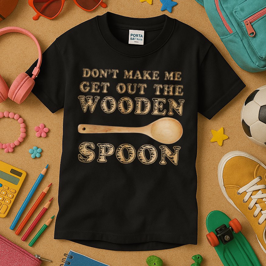 Don't Make Me Get Out the Wooden Spoon Kids T-Shirt
