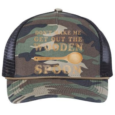 Don't Make Me Get Out the Wooden Spoon Retro Rope Trucker Hat Cap