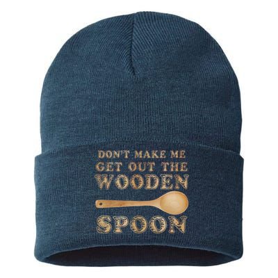 Don't Make Me Get Out the Wooden Spoon Sustainable Knit Beanie