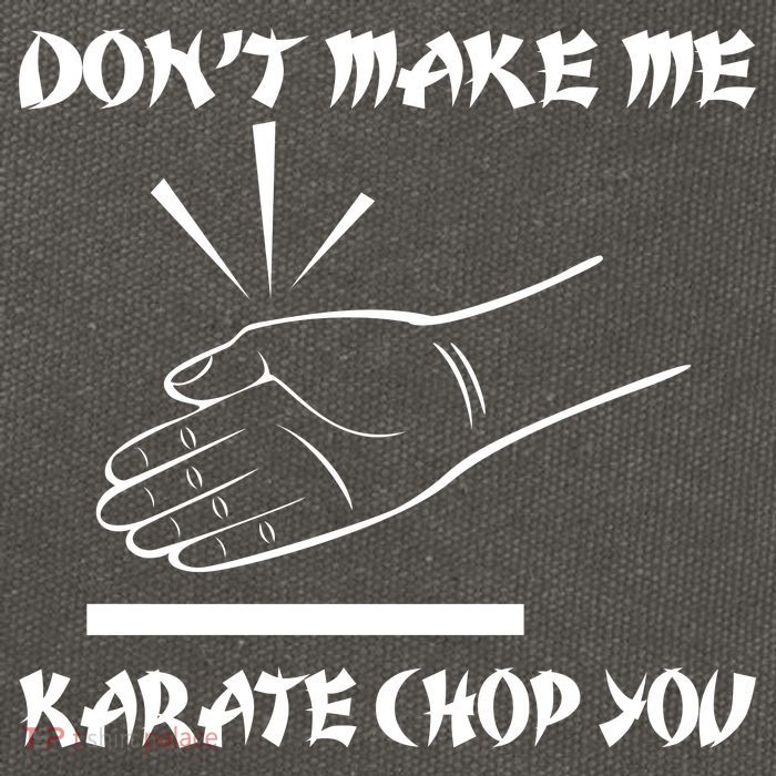 Don't Make Me Karate Chop You Cotton Canvas Backpack