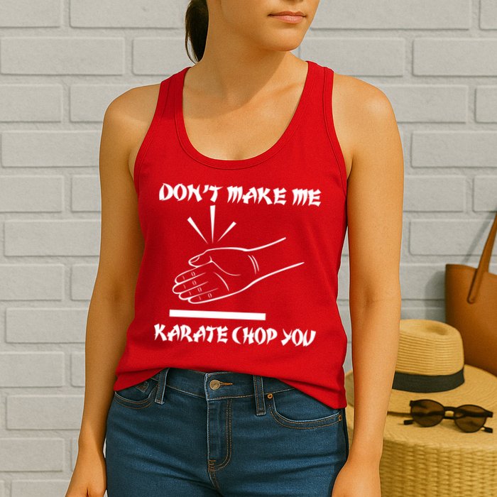 Don't Make Me Karate Chop You Womens Tank Top