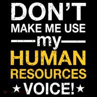 Don't Make Me Use My Human Resources Voice Flexfit Unipanel Trucker Cap