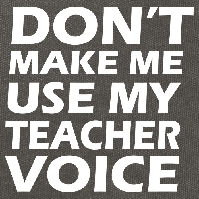 Don't Make Me Use My Teacher Voice Cotton Canvas Backpack