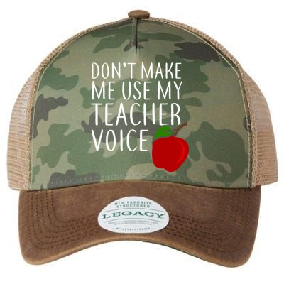 Don't Make Me Use My Teacher Voice Apple Legacy Tie Dye Trucker Hat
