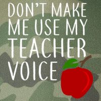 Don't Make Me Use My Teacher Voice Apple Legacy Tie Dye Trucker Hat