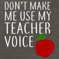 Don't Make Me Use My Teacher Voice Apple Cotton Canvas Backpack