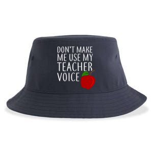 Don't Make Me Use My Teacher Voice Apple Sustainable Bucket Hat