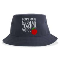 Don't Make Me Use My Teacher Voice Apple Sustainable Bucket Hat