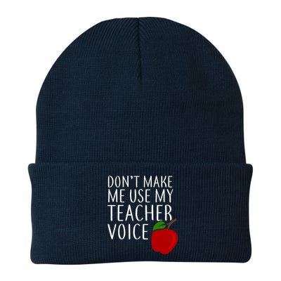 Don't Make Me Use My Teacher Voice Apple Beanie