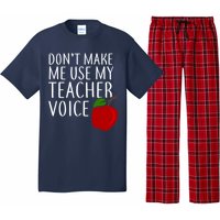 Don't Make Me Use My Teacher Voice Apple Pajama Set