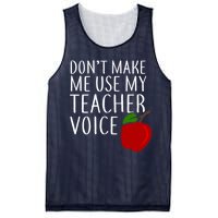 Don't Make Me Use My Teacher Voice Apple Mesh Reversible Basketball Jersey Tank