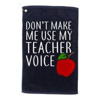 Don't Make Me Use My Teacher Voice Apple Golf Towel