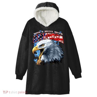 Don't Mess With America Hooded Wearable Blanket