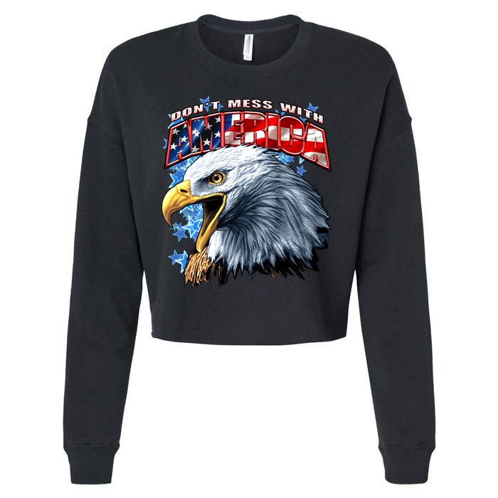 Don't Mess With America Cropped Pullover Crew