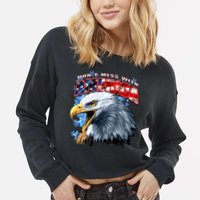 Don't Mess With America Cropped Pullover Crew