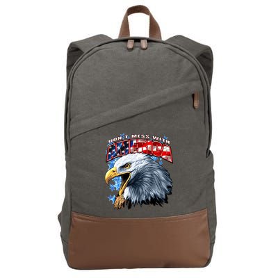 Don't Mess With America Cotton Canvas Backpack