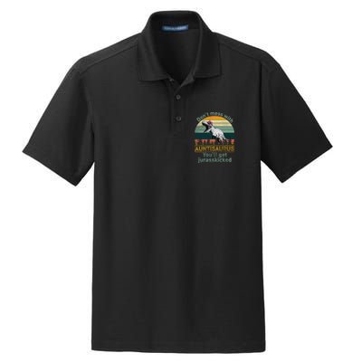 Don't Mess WIth Auntisaurus Dry Zone Grid Polo