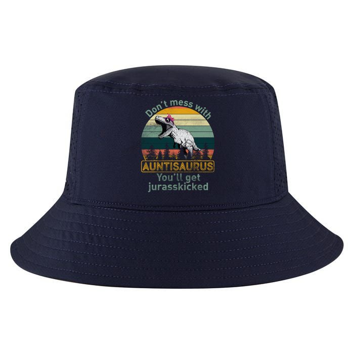 Don't Mess WIth Auntisaurus Cool Comfort Performance Bucket Hat