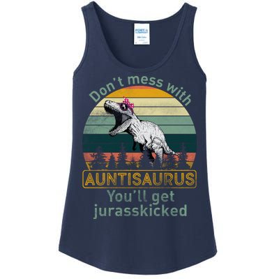 Don't Mess WIth Auntisaurus Ladies Essential Tank