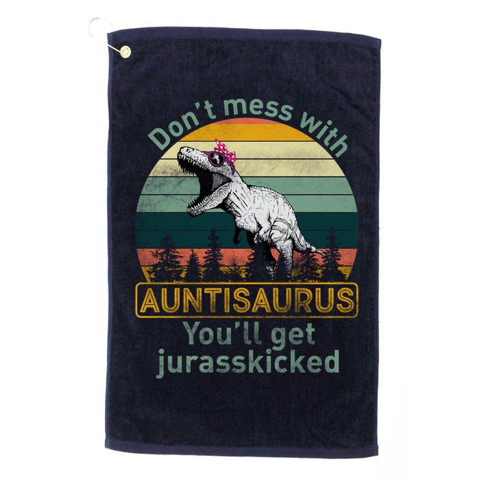 Don't Mess WIth Auntisaurus Golf Towel