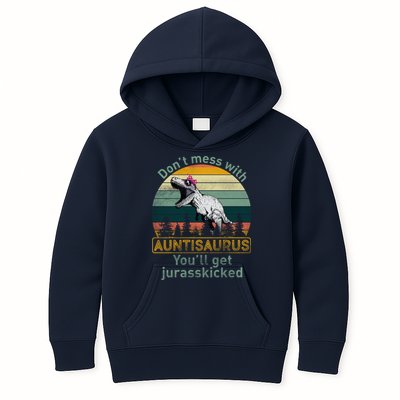 Don't Mess WIth Auntisaurus Kids Hoodie
