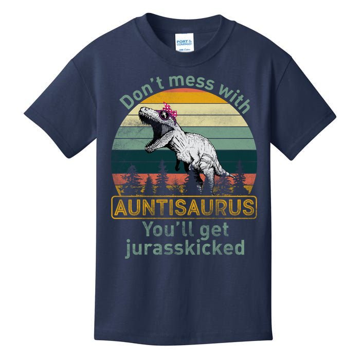 Don't Mess WIth Auntisaurus Kids T-Shirt