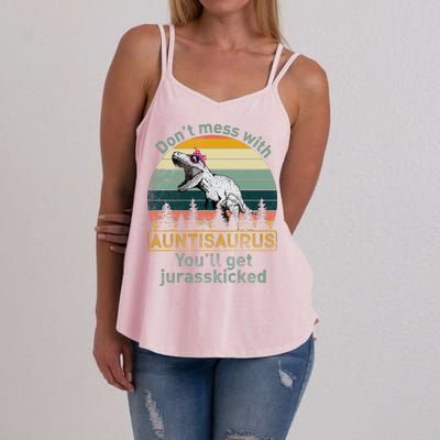 Don't Mess WIth Auntisaurus Women's Strappy Tank