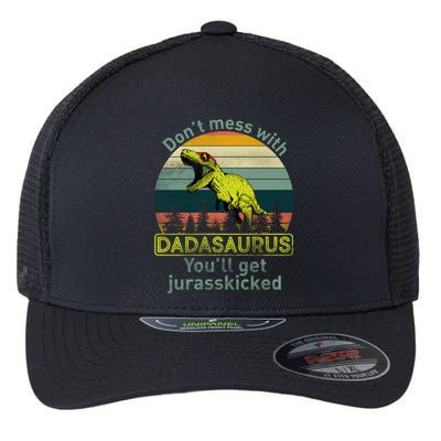 Don't Mess With Dadasaurus Flexfit Unipanel Trucker Cap