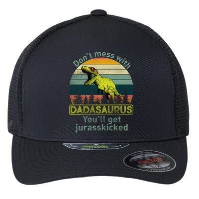 Don't Mess With Dadasaurus Flexfit Unipanel Trucker Cap