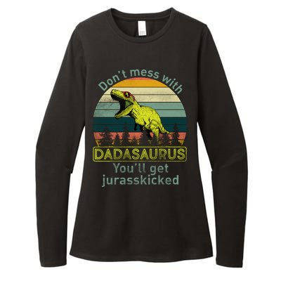 Don't Mess With Dadasaurus Womens CVC Long Sleeve Shirt