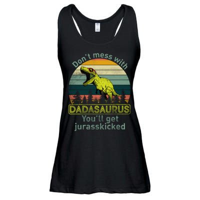 Don't Mess With Dadasaurus Ladies Essential Flowy Tank