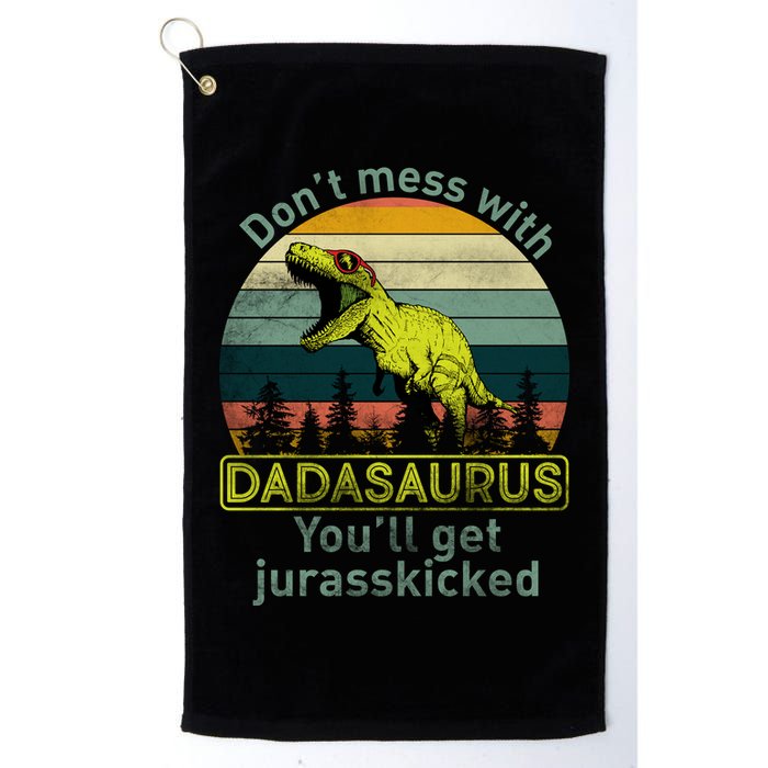 Don't Mess With Dadasaurus Golf Towel