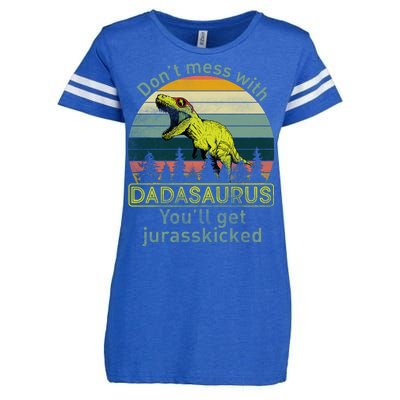 Don't Mess With Dadasaurus Enza Ladies Jersey Football T-Shirt