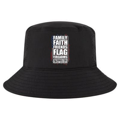 Don't Mess With Family Faith Friends Flag Firearms Cool Comfort Performance Bucket Hat