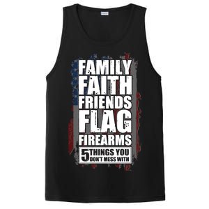 Don't Mess With Family Faith Friends Flag Firearms PosiCharge Competitor Tank