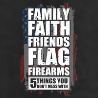 Don't Mess With Family Faith Friends Flag Firearms Trucker Hat
