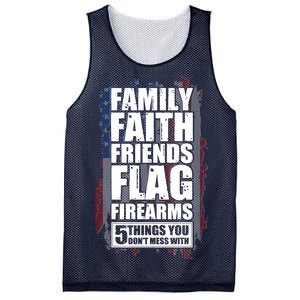 Don't Mess With Family Faith Friends Flag Firearms Mesh Reversible Basketball Jersey Tank