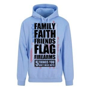 Don't Mess With Family Faith Friends Flag Firearms Unisex Surf Hoodie