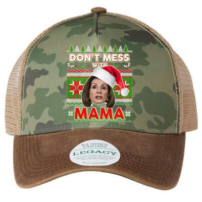 Don't Mess With Mama Pelosi Ugly Christmas Sweater Legacy Tie Dye Trucker Hat