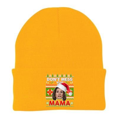 Don't Mess With Mama Pelosi Ugly Christmas Sweater Knit Cap Winter Beanie