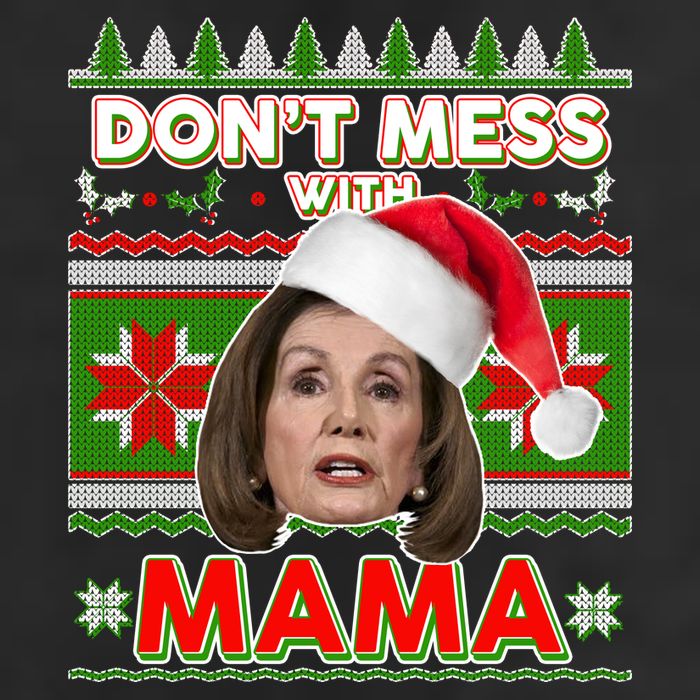 Don't Mess With Mama Pelosi Ugly Christmas Sweater 11oz C Handle Ceramic Mug