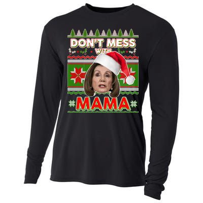 Don't Mess With Mama Pelosi Ugly Christmas Sweater Cooling Performance Long Sleeve Crew