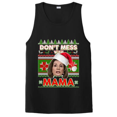 Don't Mess With Mama Pelosi Ugly Christmas Sweater PosiCharge Competitor Tank