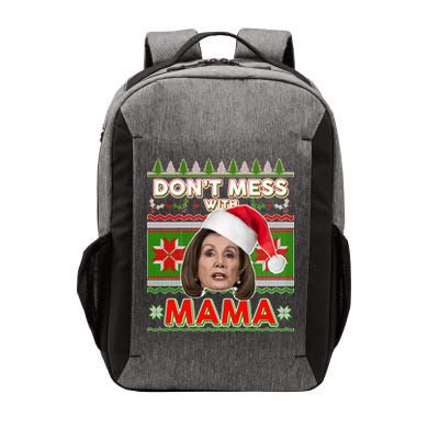 Don't Mess With Mama Pelosi Ugly Christmas Sweater Vector Backpack