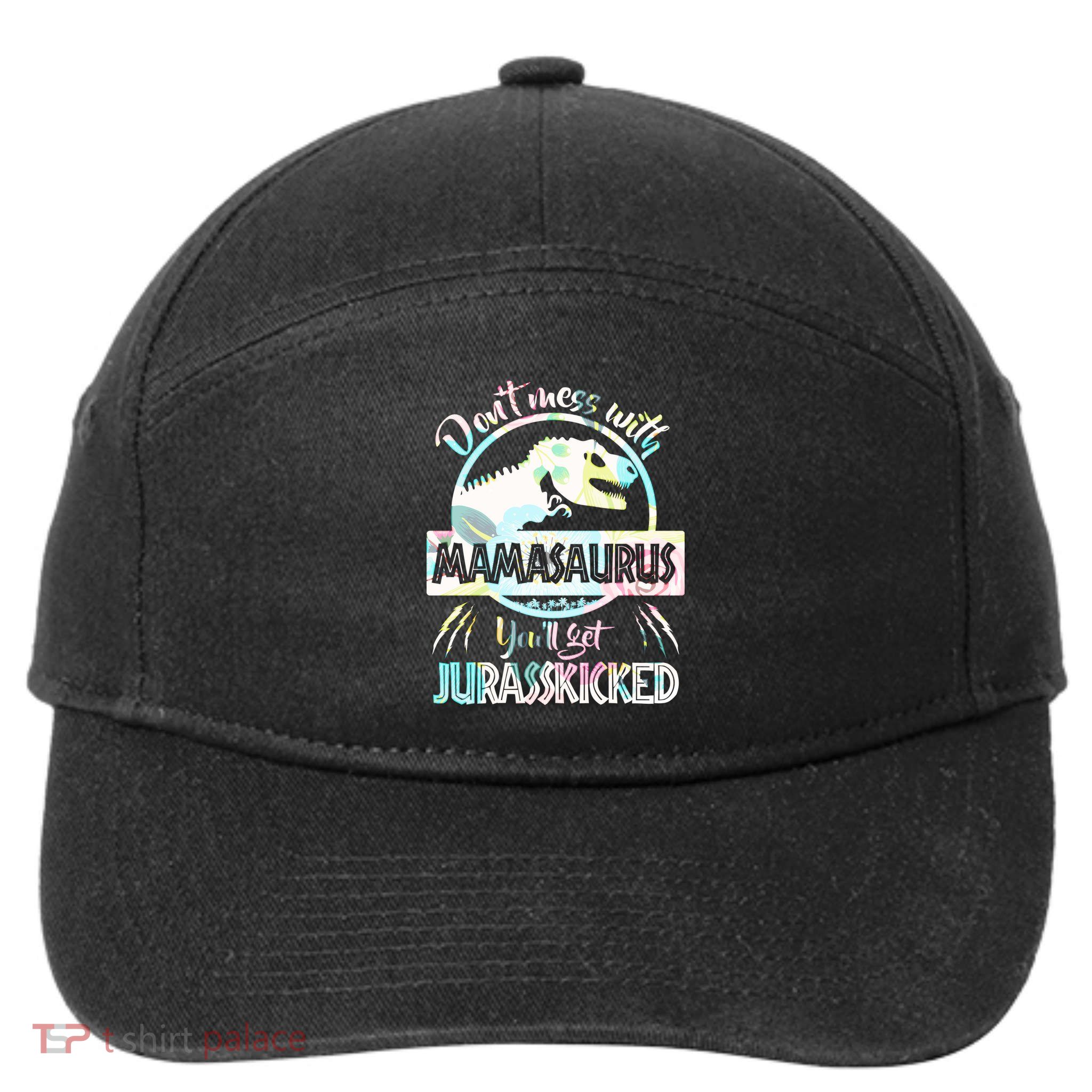 Don't Mess With Mamasaurus 7-Panel Snapback Hat
